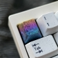 1/1.25/1.75/2U Titanium Alloy Anodizing Artisan Keycaps for Mechanical Keyboard Personalized Keycaps -Ice Crystal Blue/Grey